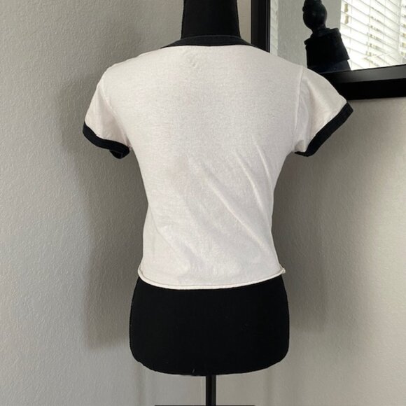 BOB MARLEY One Love Cutoff cropped Ringer Tee T Shirt XS - Picture 5 of 11